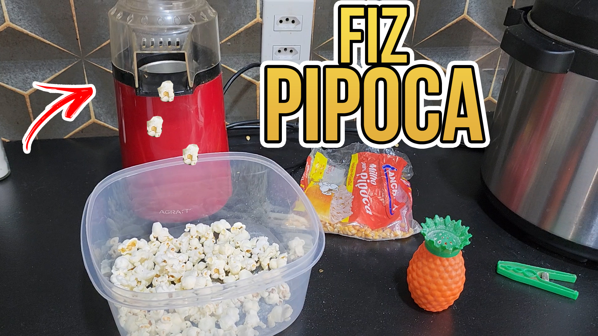 🍿 GANHEI UMA PIPOQUEIRA ELÉTRICA SEM ÓLEO VELHA… COMO FUNCIONA / FIZ PIPOCA NELA