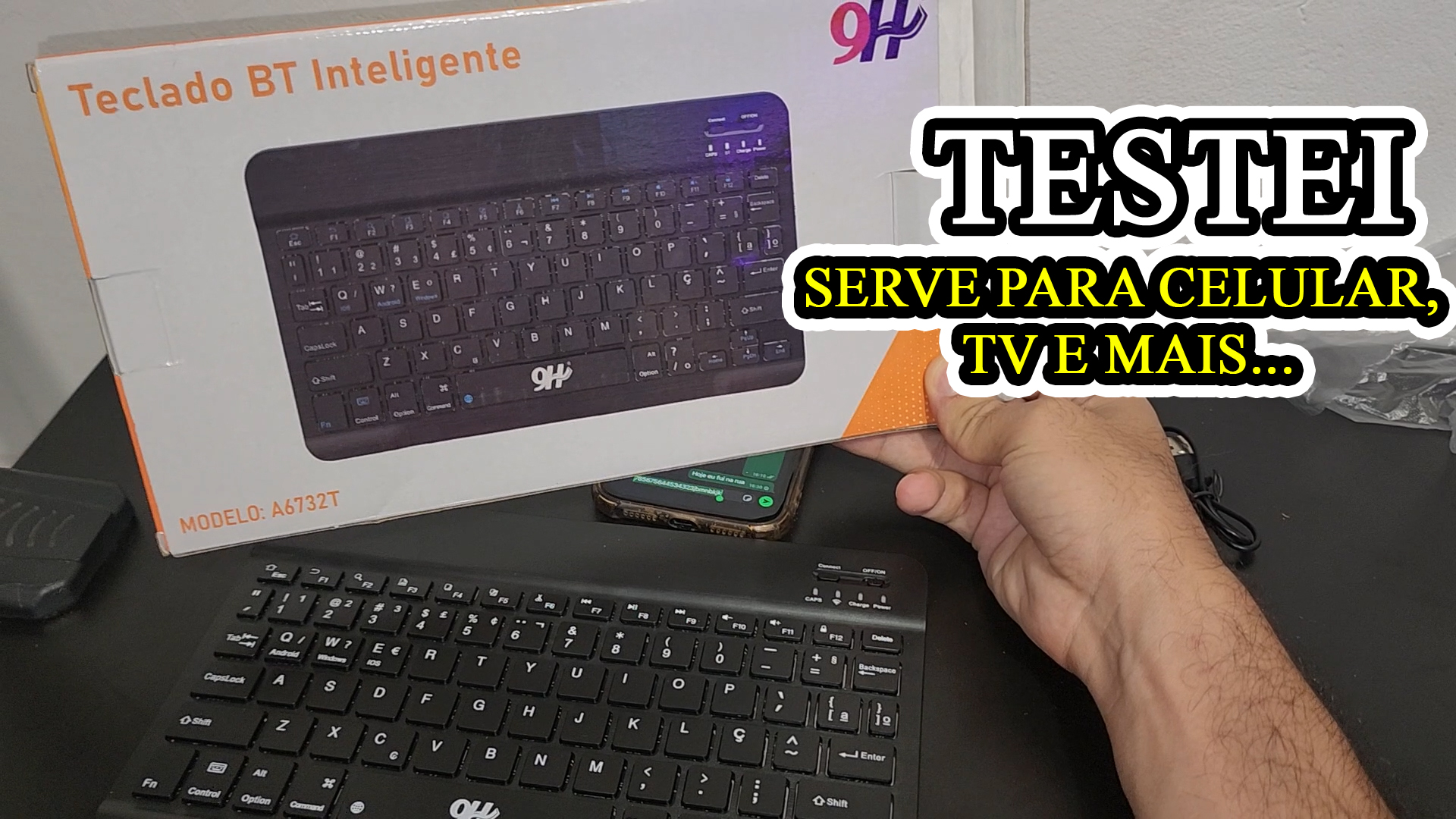 TESTEI O TECLADO BLUETOOTH INTELIGÊNTE PARA CELULAR, TV OU OUTROS…