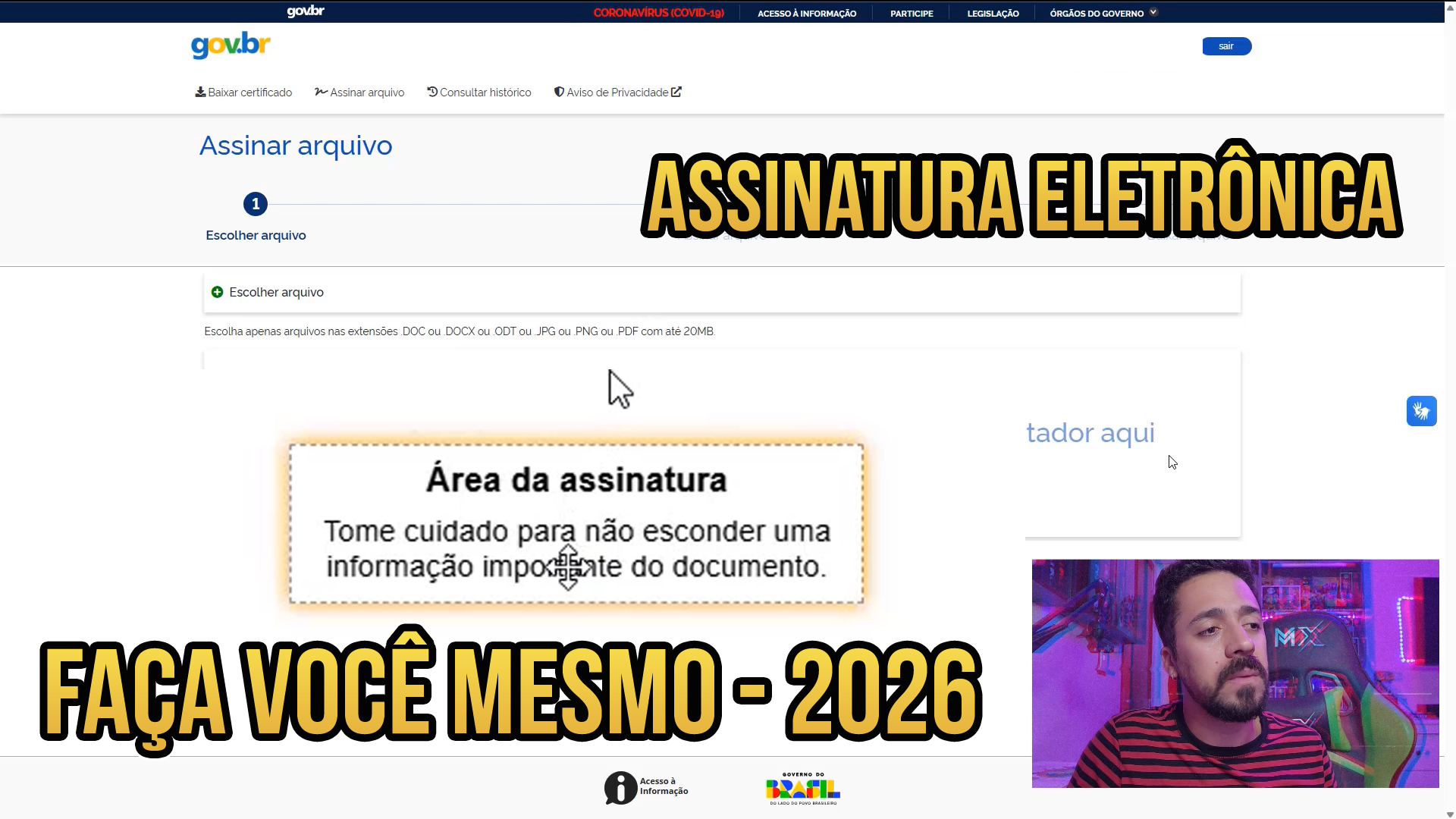 COMO REALIZAR ASSINATURA ELETRÔNICA DE DOCUMENTOS DIGITAL PELO GOV BR – 2026
