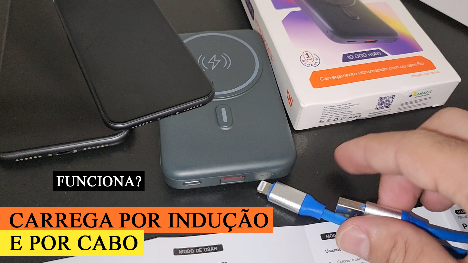 COMO FUNCIONA O CARREGADOR POR INDUÇÃO PORTÁTIL GEONAV 10.000mAh – POWER BANK COM SUPORTE DOBRÁVEL