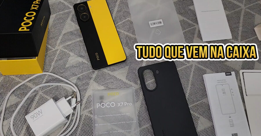 JÁ VEM COM CAPINHA : TUDO QUE VEM NA CAIXA DO CELULAR XIAOMI POCO X7 PRO