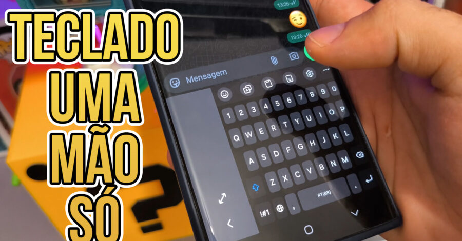 COMO ATIVAR O TECLADO PARA TECLAR COM UMA MÃO SÓ NO WHATSAPP ( ANDROID )