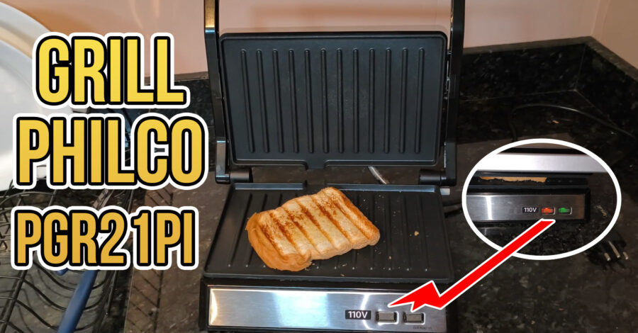 UM POUCO DA GRILL PHILCO PGR21PI MAXX CLEAN 2 em 1 COM COLETOR DE GORDURA