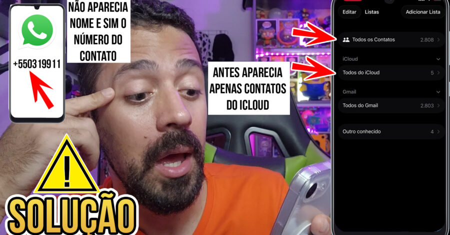 SOLUÇÃO: NÃO APARECE MEUS CONTATOS / CONTATO WHATSAPP NÃO APARECE NOME QUE ESTAVA SALVO ANTES