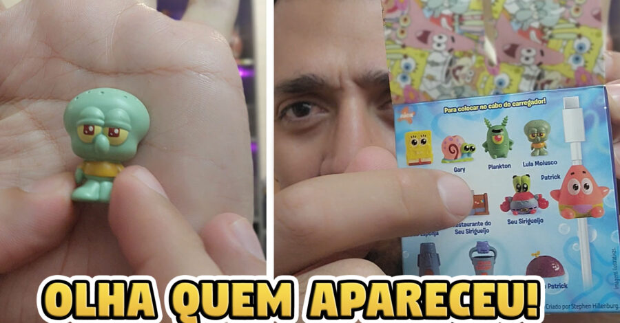 🥳 ACHEI O PERSONAGEM LULA MOLUSCO – ABRINDO CAIXAS SURPRESA CACAU SHOW TEMA BOB ESPONJA