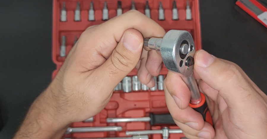 ÚTIL: COMO É O KIT COM 46 PEÇAS: CHAVE CATRACA / JOGO DE SOQUETES