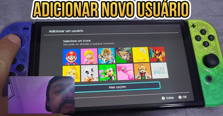 🎮 COMO ADICIONAR NOVO USUÁRIO NO NINTENDO SWITCH ( APELIDO E ÍCONE )