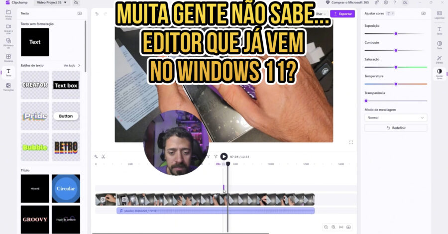 O Windows 11 tem um editor de vídeo escondido? (Microsoft Clipchamp)