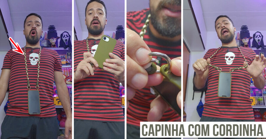 CAPINHA DE CELULAR COM CORDINHA DA SHEIN – ( boa para shows ) AMEI