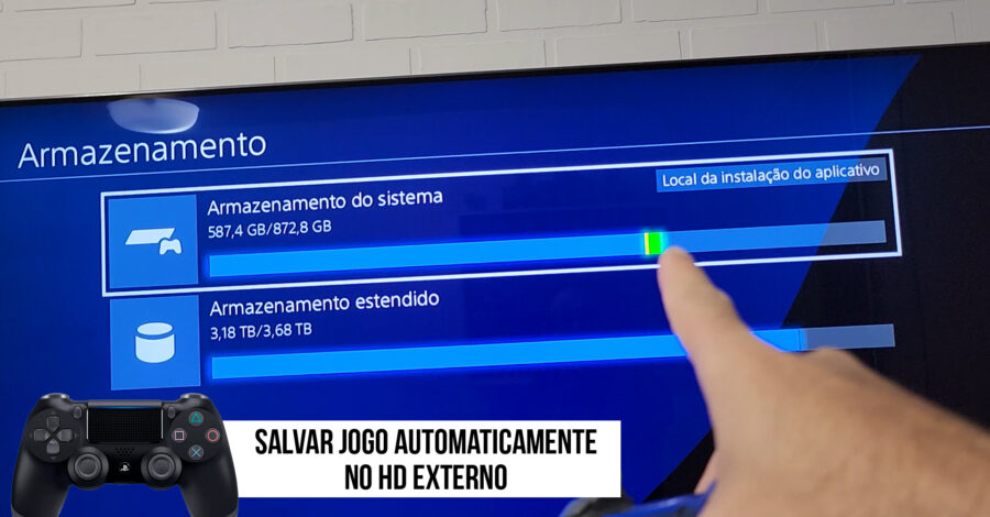 🎮 COMO SALVAR O JOGO AUTOMATICAMENTE NO HD EXTERNO DO PS4 OU PS5 ( ARMAZENAMENTO ESTENDIDO )