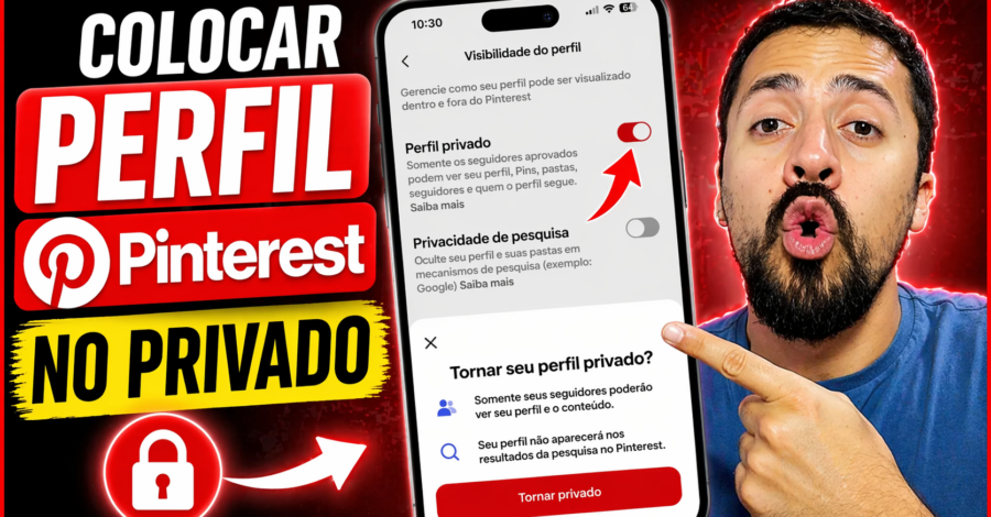 COLOCAR PERFIL PINTEREST NO PRIVADO