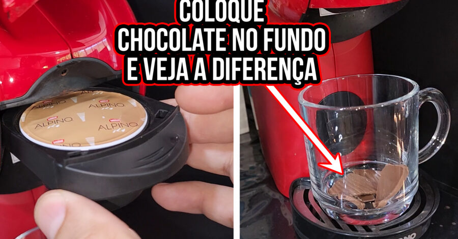 COLOQUE UM PEDACINHO DE CHOCOLATE NO SEU CHOCOCINO ALPINO DOLCE GUSTO E VEJA A DIFERENÇA DE SABOR