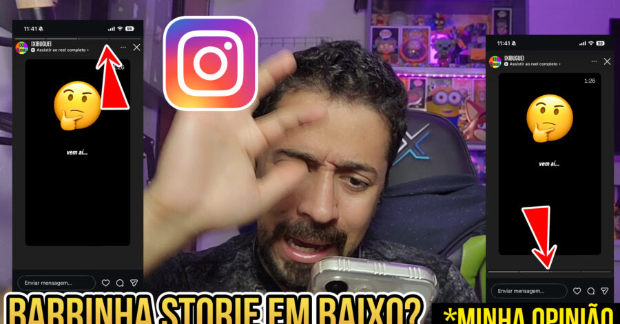 TRACINHOS DE STORIE DO INSTAGRAM NA PARTE INFERIOR DA TELA… SERÁ QUE É VERDADE ESSA ATUALIZAÇÃO?