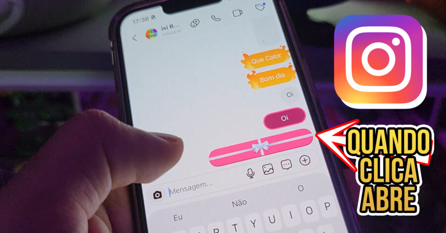 COMO ENVIAR CAIXINHA ROSA DE PRESENTE COM MENSAGEM SURPRESA QUE ABRE AO CLICAR NO INSTAGRAM