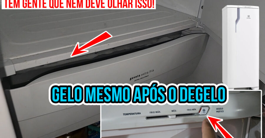 TINHA GELO ESCONDIDO EMBAIXO DO CONGELADOR DA GELADEIRA ELECTROLUX RE31 MESMO APÓS DEGELO PRÁTICO