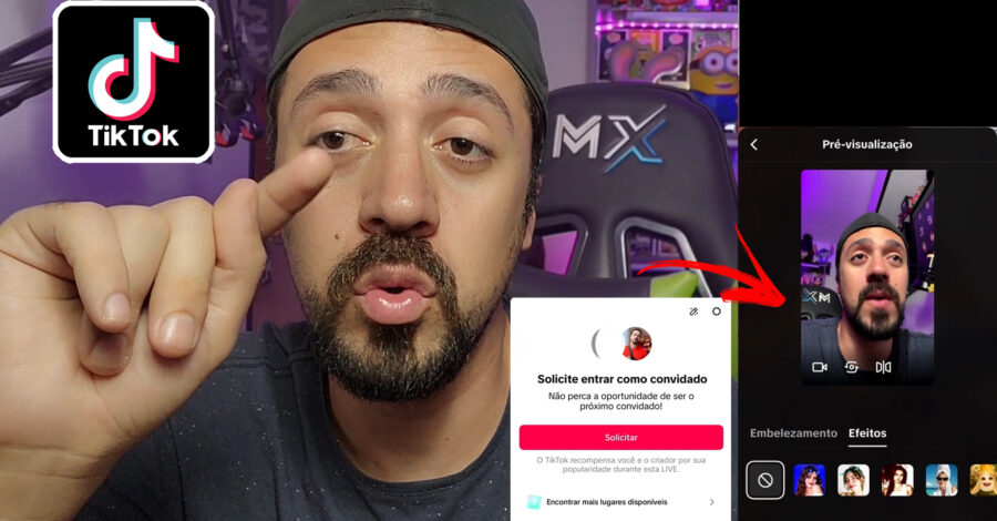 ONDE CLICA PARA SOLICITAR ENTRAR COMO CONVIDADE EM UMA LIVE DO TIKTOK