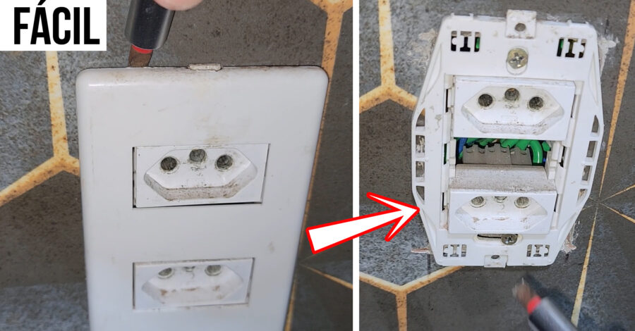 COMO REMOVER A TAMPA DA TOMADA DE PAREDE QUE NÃO APARECE PARAFUSO – SEM DANIFICAR