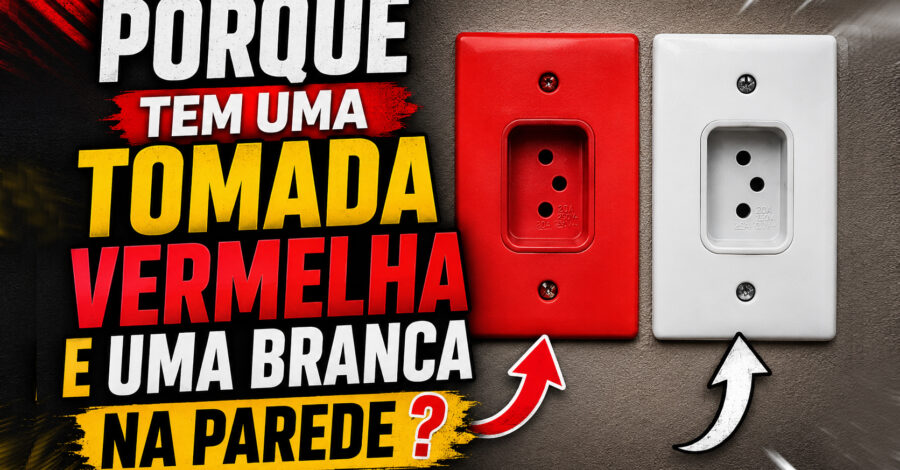 PORQUE TEM UMA TOMADA VERMELHA E UMA BRANCA NA PAREDE ?