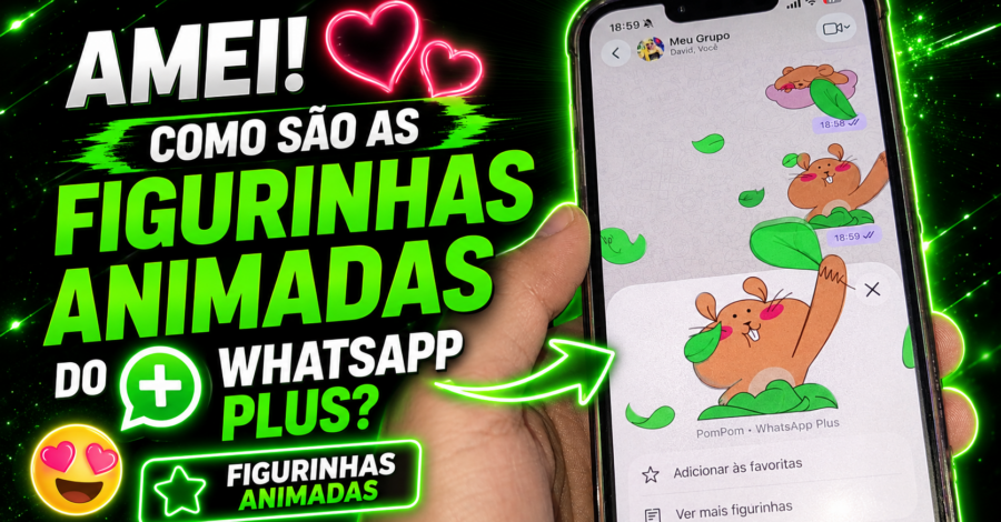 💖 AMEI! COMO SÃO AS FIGURINHAS ANIMADAS DO WHATSAPP PLUS?