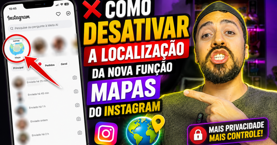 ❌ COMO DESATIVAR A LOCALIZAÇÃO DA NOVA FUNÇÃO MAPAS DO INSTAGRAM 🌎