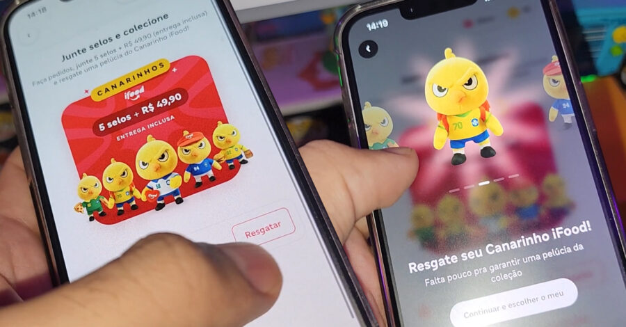 AGORA TEM COMO ESCOLHER O CANARINHO DO IFOOD ( PELÚCIA )