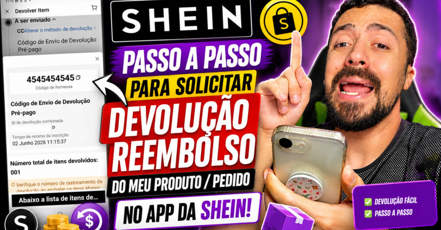 PASSO A PASSO PARA SOLICITAR DEVOLUÇÃO – REEMBOLSO DO MEU PRODUTO / PEDIDO NO APP DA SHEIN