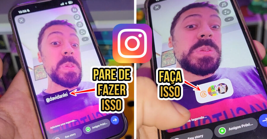 NOVO: COMO MARCAR VÁRIOS @ NO INSTAGRAM SEM COLOCAR TEXTO NO STORIE