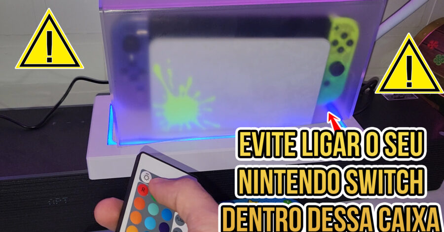 ESQUENTOU E TRAVOU! ⚠️ EVITE LIGAR SEU NINTENDO SWITCH SE ELE ESTIVER DENTRO DESSA CAIXA ACRÍLICA