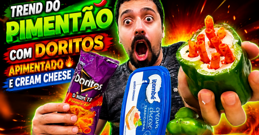 🫑🌶️ TREND DO PIMENTÃO COM DORITOS APIMENTADO E CREAM CHEESE