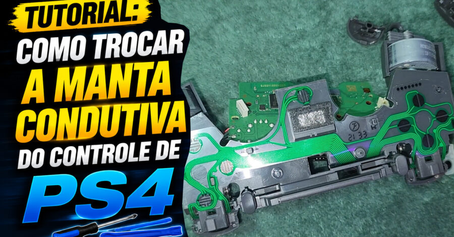 TUTORIAL: COMO TROCAR A MANTA CONDUTIVA DO CONTROLE DE PS4 ( completo )