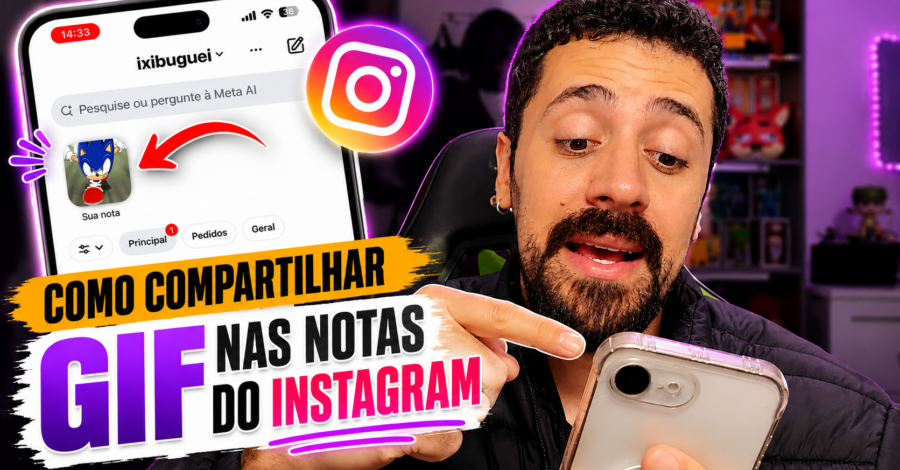 COMO COMPARTILHAR GIF NAS NOTAS DO INSTAGRAM