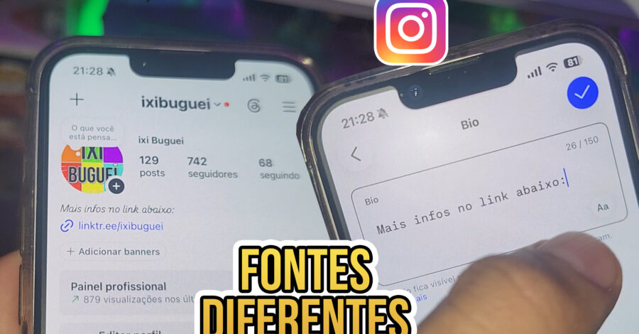 COMO MUDAR A FONTE DA LETRA DA BIO NO INSTAGRAM PLUS