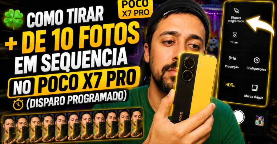 COMO TIRAR + DE 10 FOTOS EM SEQUENCIA NO POCO X7 PRO (DISPARO PROGRAMADO )