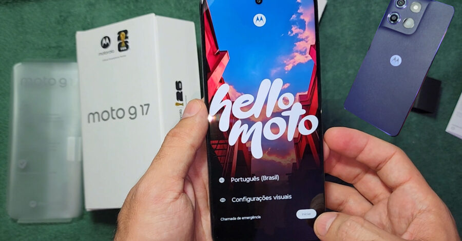 UNBOXING SMARTPHONE MOTOROLA MOTO G17 ROXO + LIGANDO PELA PRIMEIRA VEZ