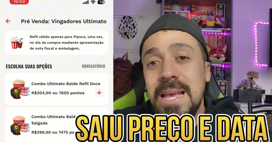 VEJA: SAIU O PREÇO E DATA DE RETIRADA DO BALDE DE PIPOCA VINGADORES ULTIMADO | COMBO HOMEM DE FERRO