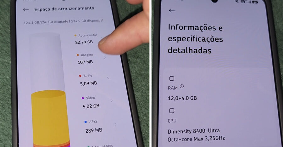COMO VER NAS CONFIGURAÇÕES QUANTO TEM DE ARMAZENMENTO E MEMÓRIA RAM NO POCO X7 PRO