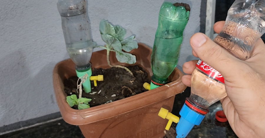 DICA: COMO FAZER O GOTEJADOR DE ÁGUA PARA PLANTAS GOTEJAR ( COM GARRAFA PET )