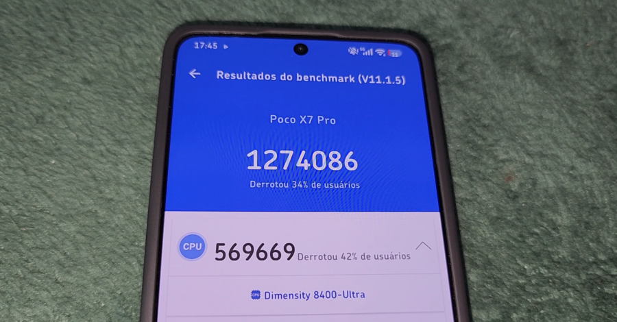 RODEI O ANTUTU SCORE NO POCO X7 PRO E APARECEU ESSES DADOS