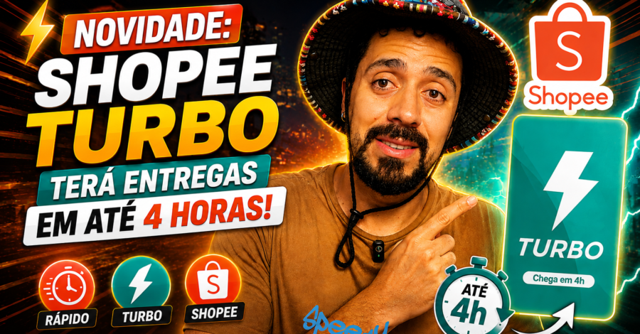 ⚡ NOVIDADE: SHOPEE TURBO TERÁ ENTREGAS EM ATÉ 4 HORAS ( falando sobre )