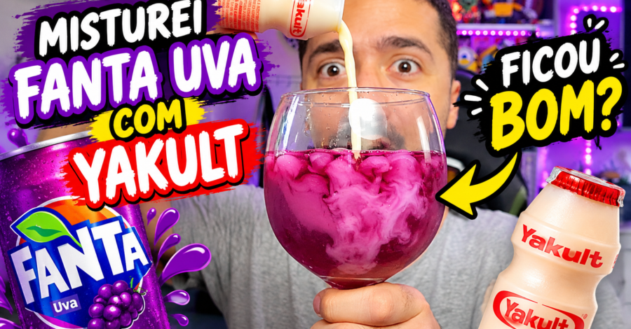 MISTUREI FANTA UVA COM YAKULT, FICOU BOM?