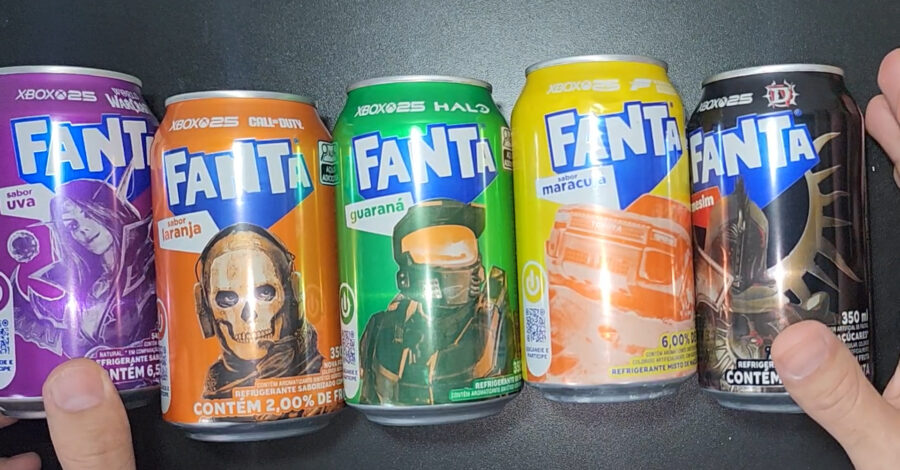 CONSEGUI A COLEÇÃO COMPLETA DAS LATAS DE FANTA EDIÇÃO XBOX 25