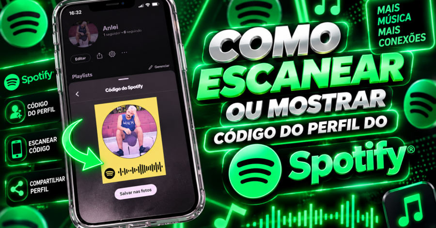 COMO ESCANEAR OU MOTRAR CÓDIGO DO PERFIL DO SPOTIFY