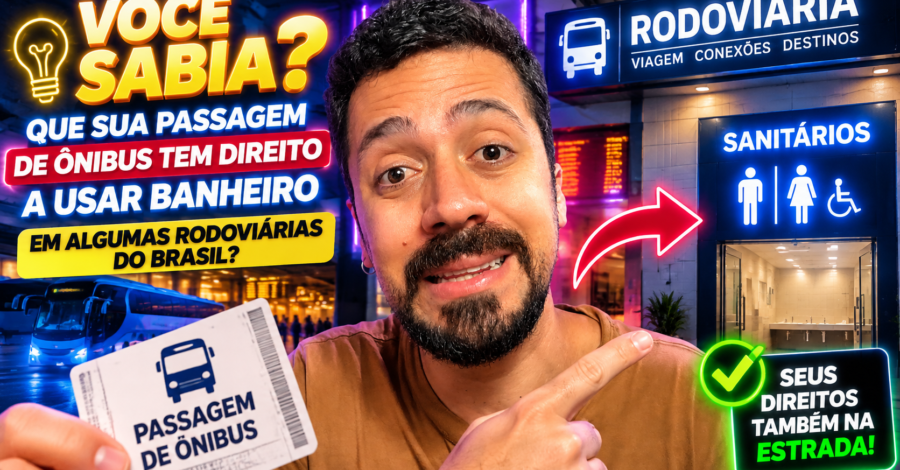 VOCÊ SABIA QUE SUA PASSAGEM DE ÔNIBUS TEM DIREITO A USAR BANHEIRO EM ALGUMAS RODOVIÁRIAS DO BRASIL?