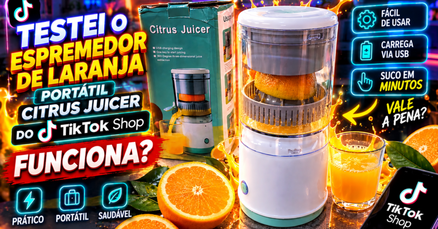 TESTEI O ESPREMEDOR DE LARANJA PORTÁTIL CITRUS JUICER DO TIKTOK SHOP… FUNCIONA?