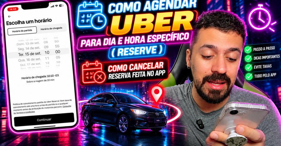 🚘 COMO AGENDAR UBER PARA DIA E HORA ESPECÍFICO ( RESERVE ) | COMO CANCELAR RESERVA FEITA NO APP