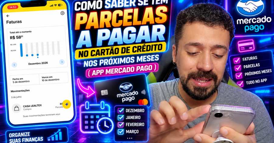 COMO SABER SE TEM PARCELAS A PAGAR NO CARTÃO DE CRÉDITO NOS PRÓXIMOS MESES ( APP MERCADO PAGO )