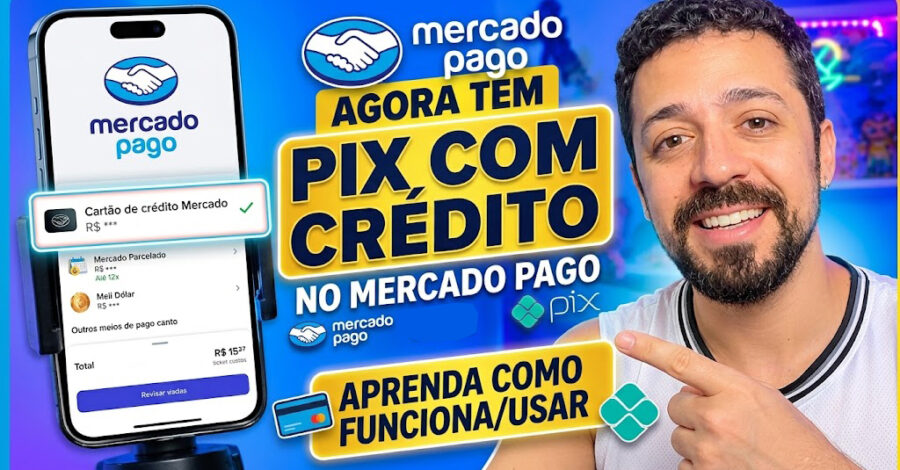 como fazer pix usando a opção CRÉDITO DO CARTÃO DE CRÉDITO pelo MERCADO PAGO