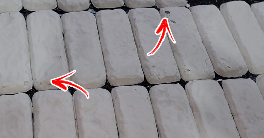 SABE O MOTIVO DO TIJOLINHO DE GESSO FICAR COM ESSES FURINHOS QUANDO SE FAZ NAS FORMINHAS?