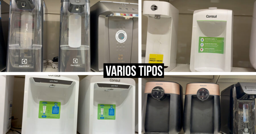 NEM SABIA QUE EXISTIA TANTOS MODELOS DE PURIFICADOR DE ÁGUA ASSIM
