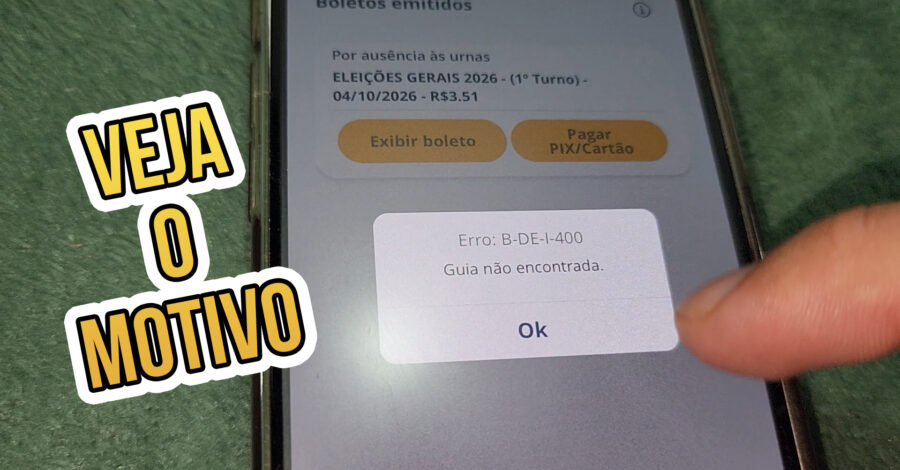 ERRO AO EMITIR BOLETO MULTA NO APP E-TÍTULO O QUE É : ERRO: B-DE-I-400 GUIA NÃO ENCONTRADA